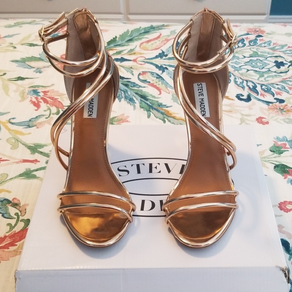 Steve Madden Fico Rose Gold Heeled Sandal
